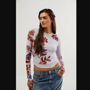Free People Floral Long Sleeve Top - Betty’s Garden